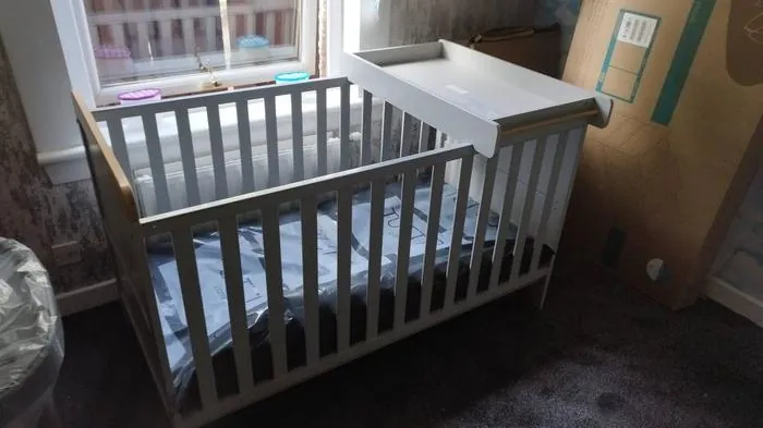 Crib and changing table